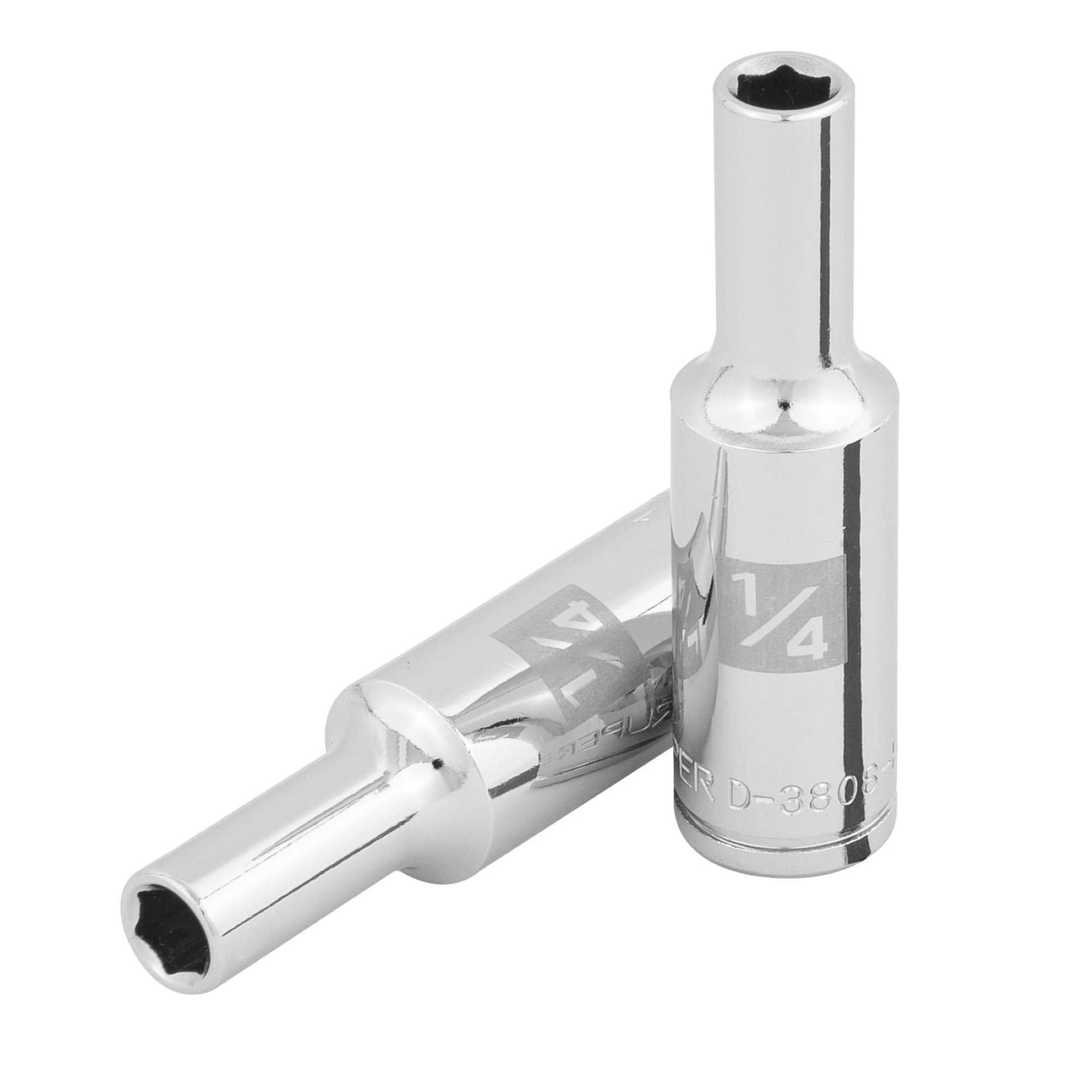 Copa Larga De 1/4" 6 Puntas Cuadrante 3/8"